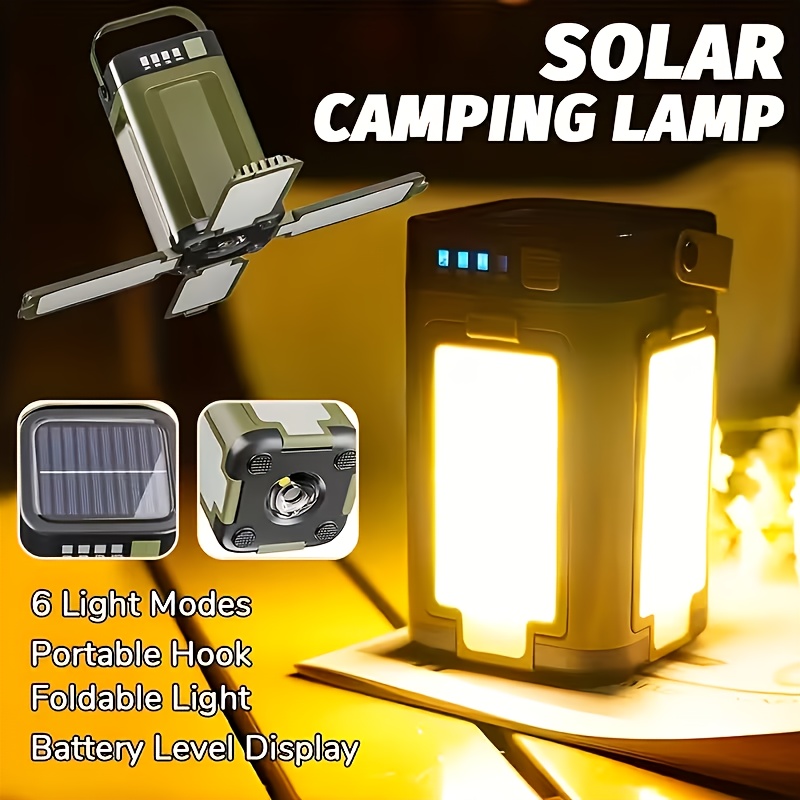 Outdoor Lighting Bulbs - Lanterna Solar Portátil para Camping com