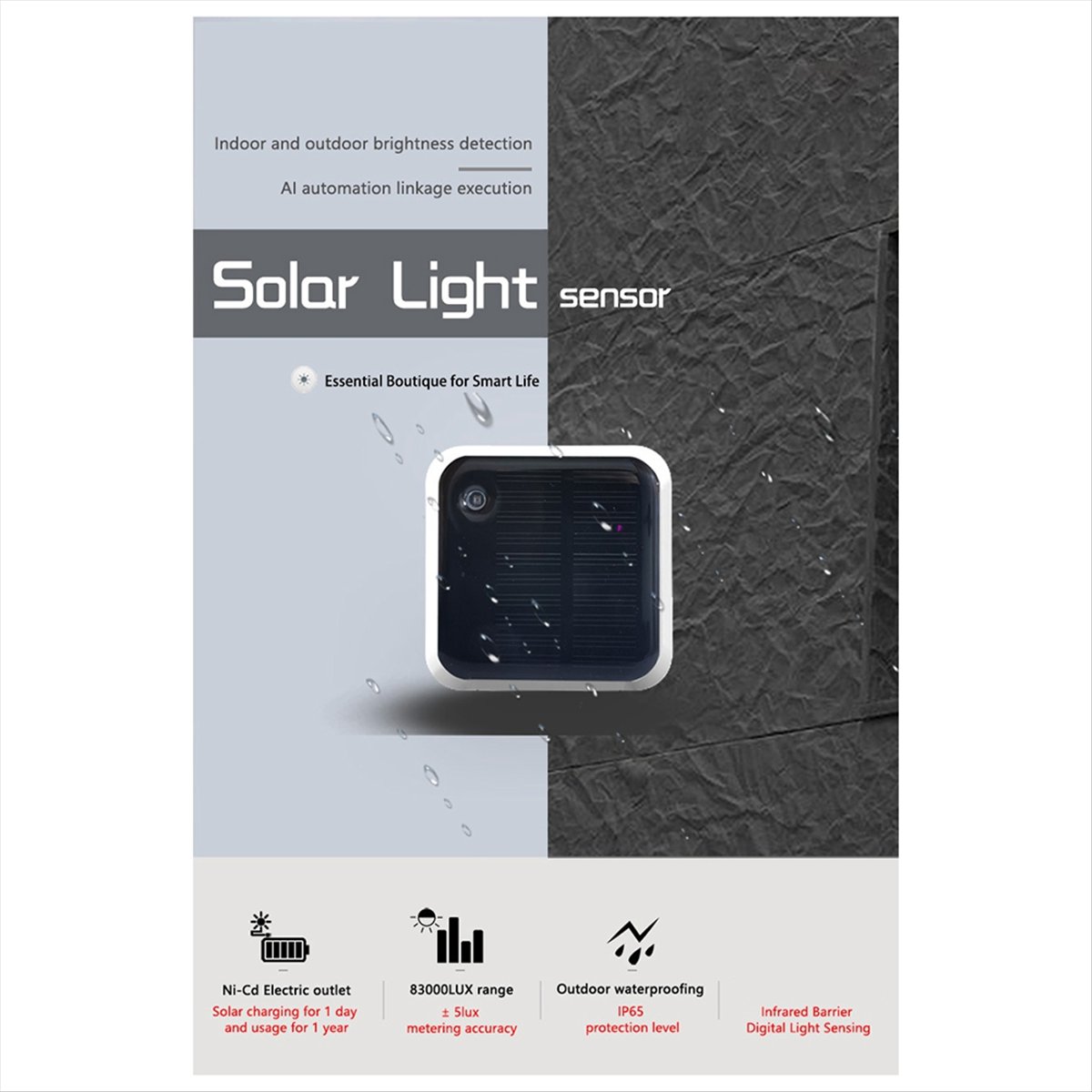 Outdoor Lighting Zigbee - Sensor de Luz Solar Tuya Zigbee