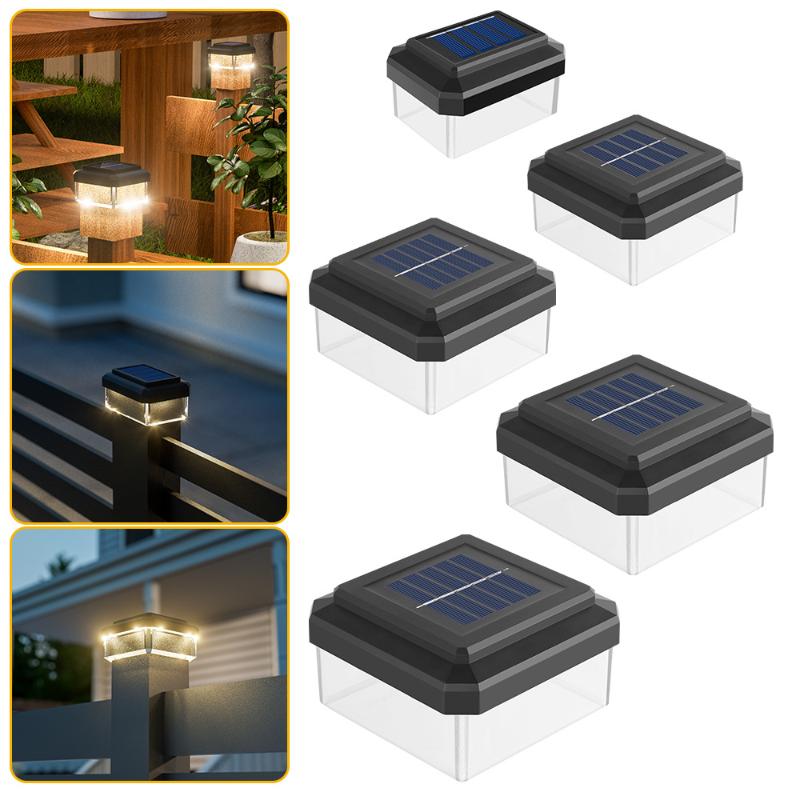 Post Cap Light - 1 unidade de lâmpada solar à