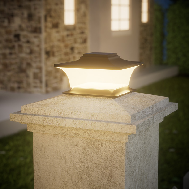 Post Cap Light - Poste de luz solar com liga/desliga