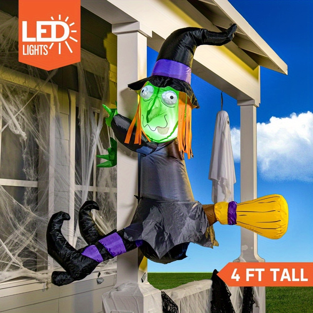 Outdoor Lighting Ideas For Party - Bruxa Inflável de Halloween de 4FT