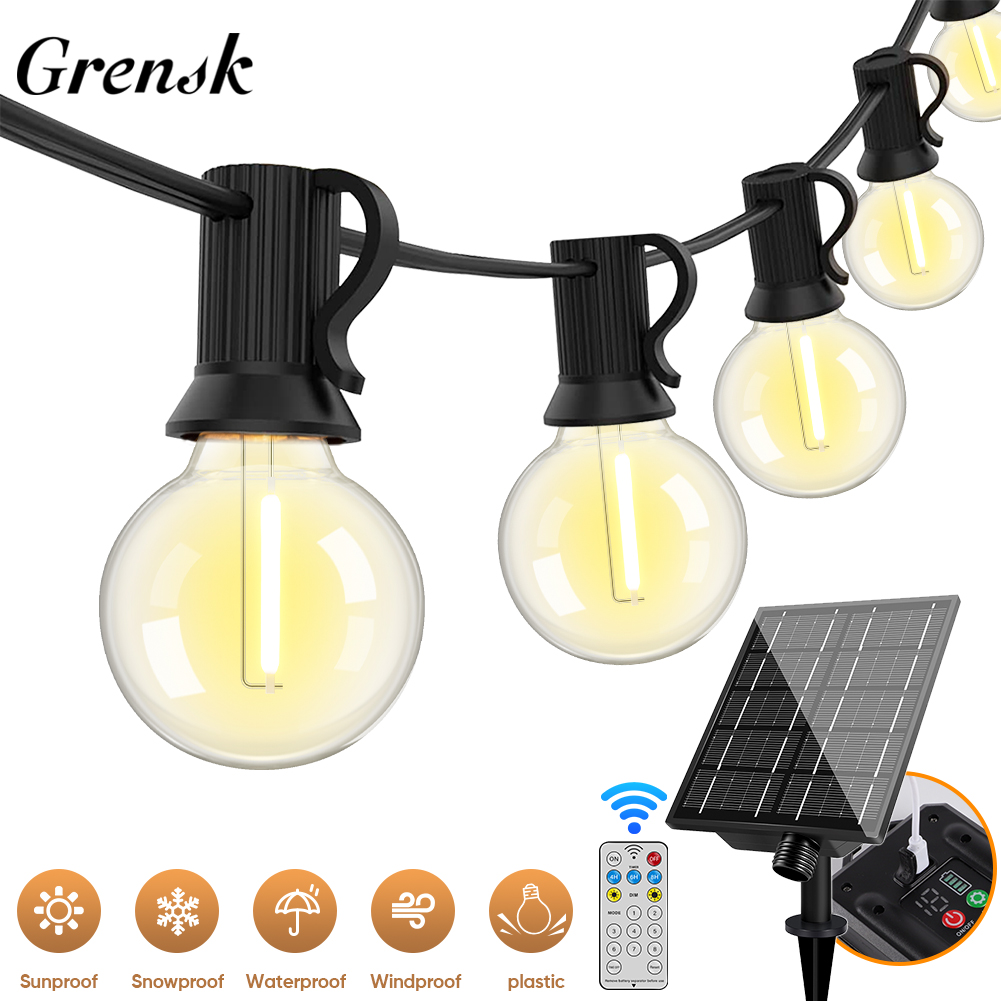 Outdoor Lighting Socket - 7.6m 18m 30m led solar luzes