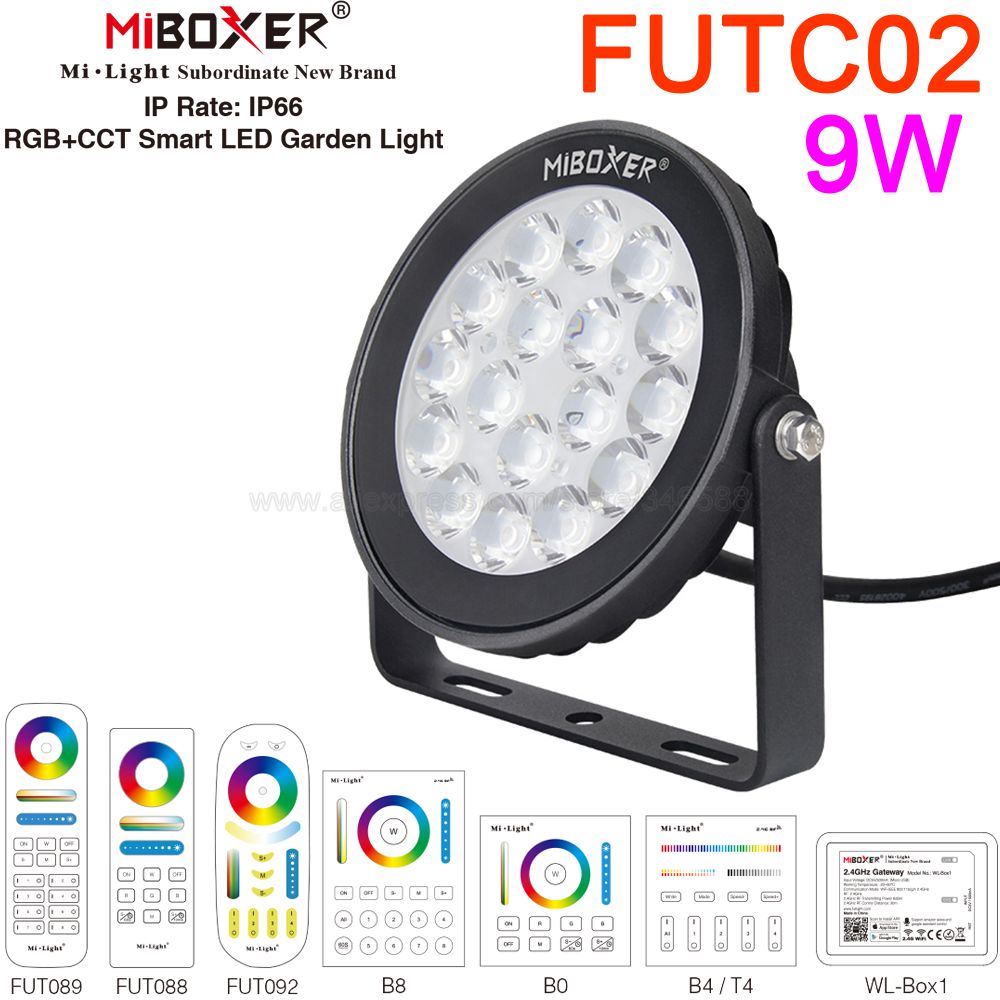 Outdoor Lighting Zigbee - MiBoxer 9W RGB + CCT LED