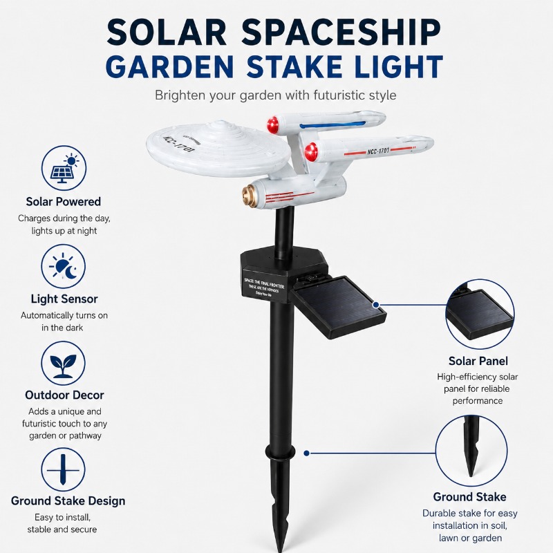 Outdoor Lighting Company - Luz de Jardim Solar Star Trek