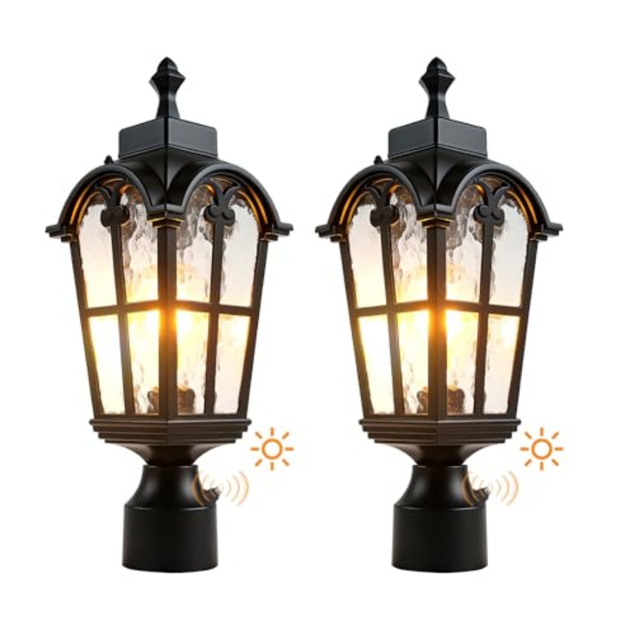 Outdoor Lighting Waterproof - Luminárias de Poste Externas com Sensor,