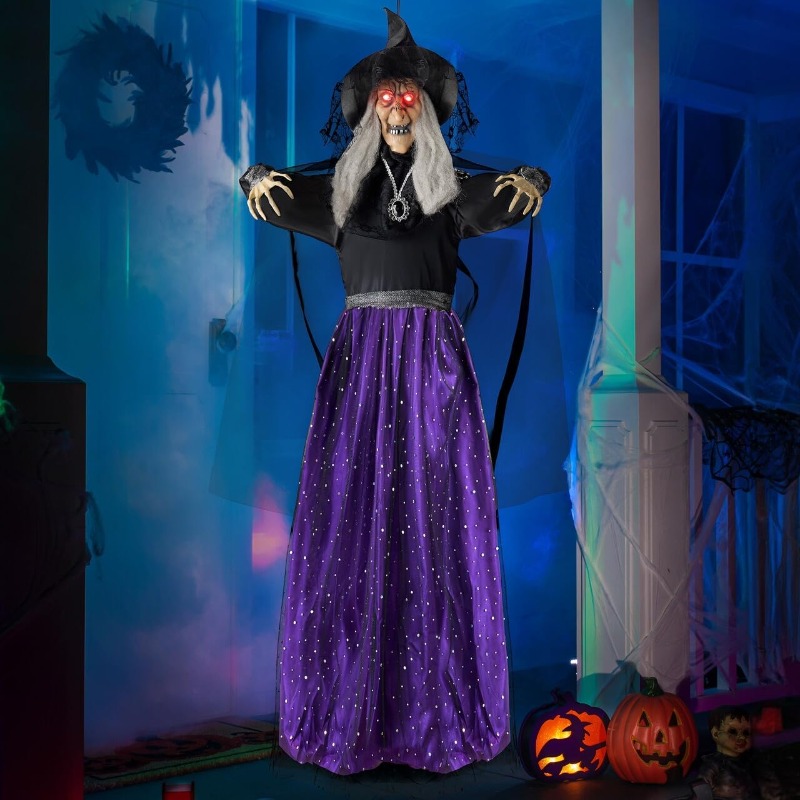 Outdoor Lighting Ideas For Party - Decoração de Halloween com Bruxa Animada