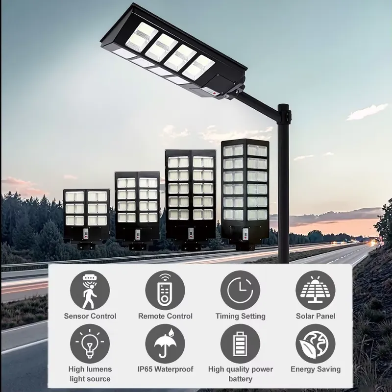 Outdoor Lighting With Motion Sensor - Luminária de Rua LED Solar 9W