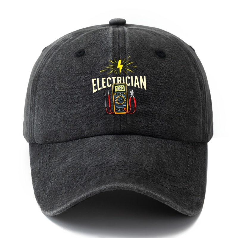 Outdoor Lighting Electrician - Boné de Eletricista Unissex Estiloso e