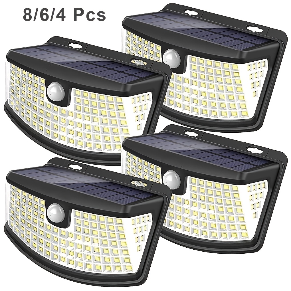 Outdoor Lighting With Motion Sensor - Pacotes de 8/6/4 Luzes Solares com