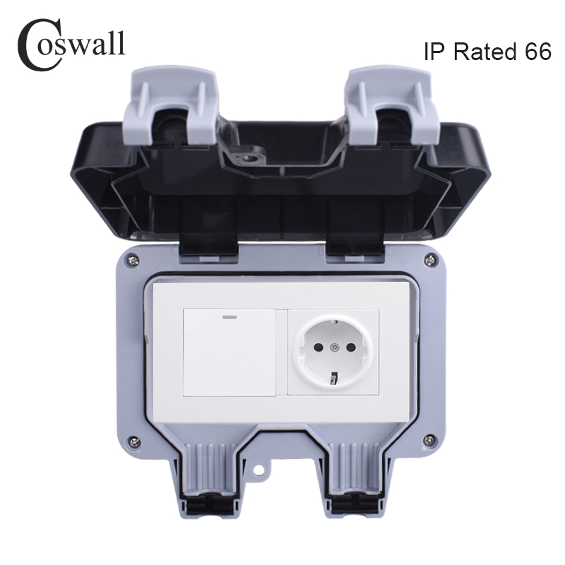 Coswall-tomada de parede resis - Outdoor Lighting Socket avaliação e preço