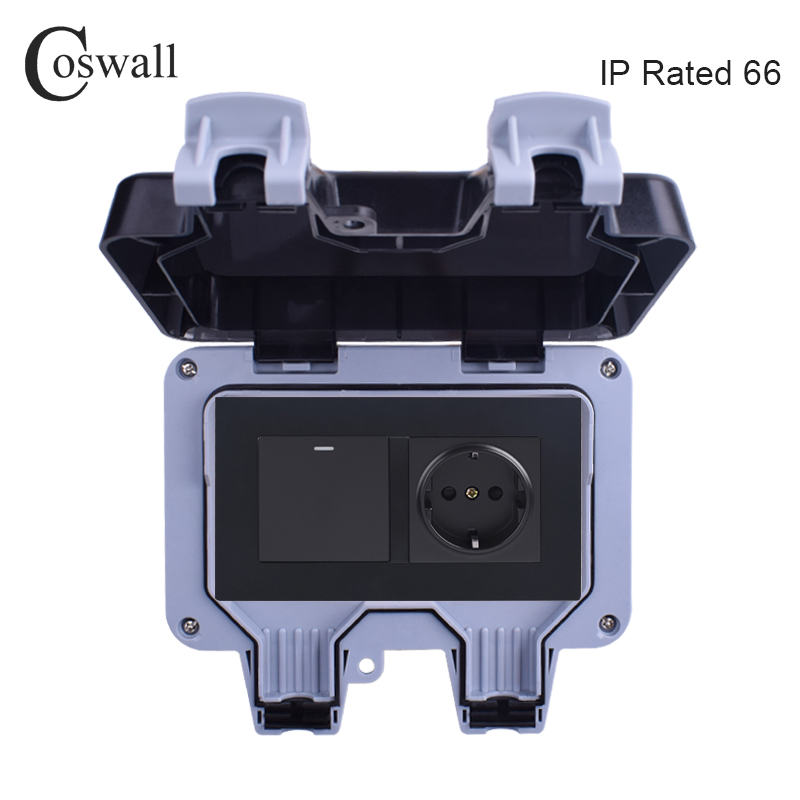 Coswall-tomada de parede resis - Outdoor Lighting Socket avaliação e preço