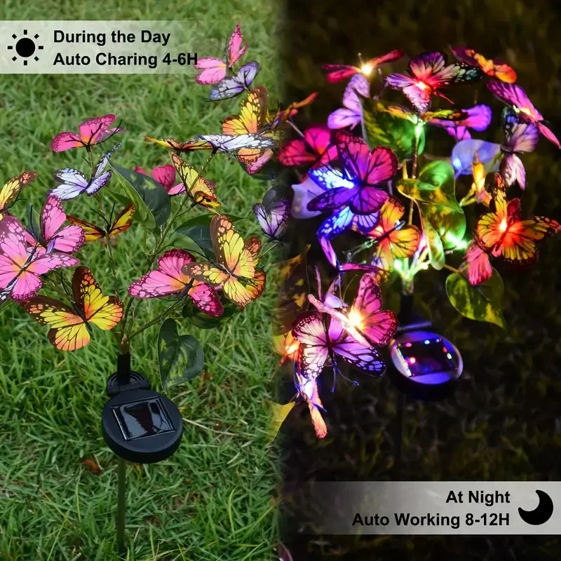 Solar led borboleta luzes do j - Outdoor Lighting Company avaliação e preço
