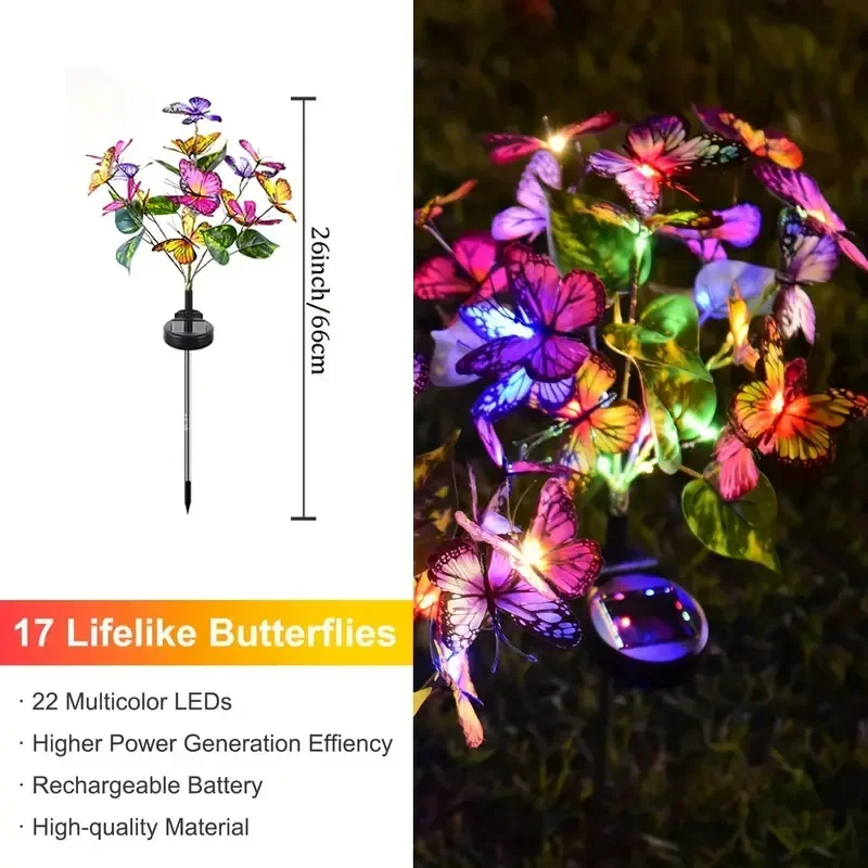Solar led borboleta luzes do j - Outdoor Lighting Company avaliação e preço