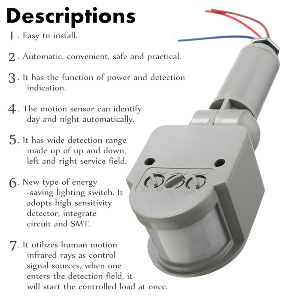 Sensor de movimento led 220v 1 - Outdoor Lighting Timer Switch avaliação e preço