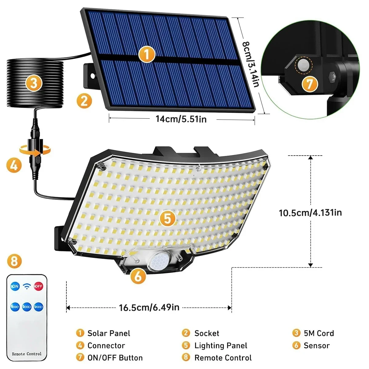 Luzes Solares Externas 234LED  - Outdoor Lighting Waterproof avaliação e preço