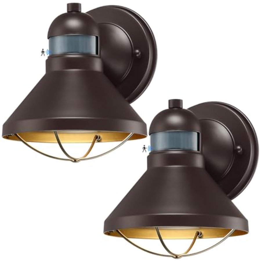 Kit com 2 Arandelas de Parede  - Outdoor Lighting With Motion Sensor avaliação e preço