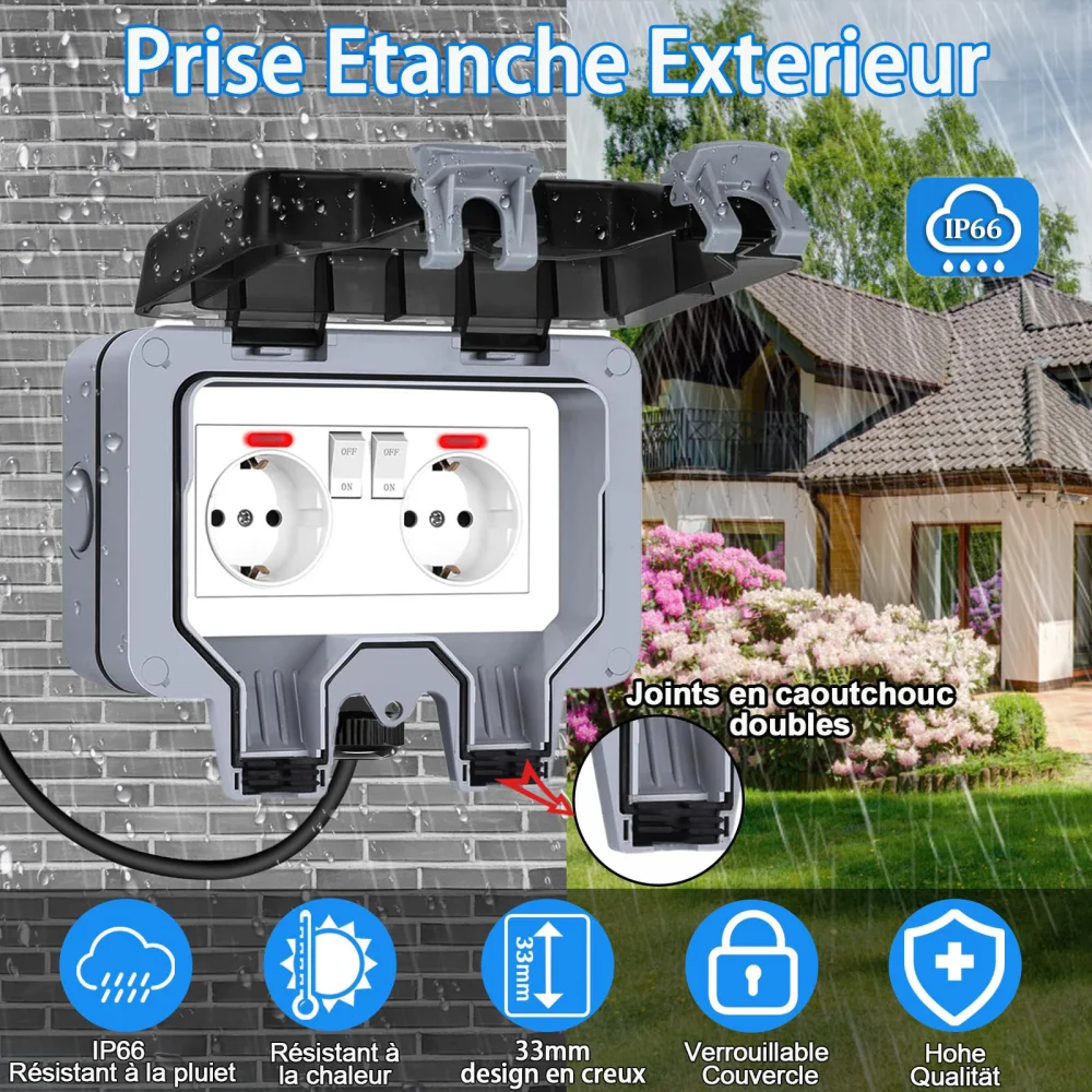 Tomada Externa Estilo Europeu  - Outdoor Lighting Socket avaliação e preço