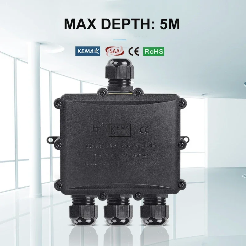 4way 1in3out ip68 à prova dip6 - Outdoor Lighting Junction avaliação e preço