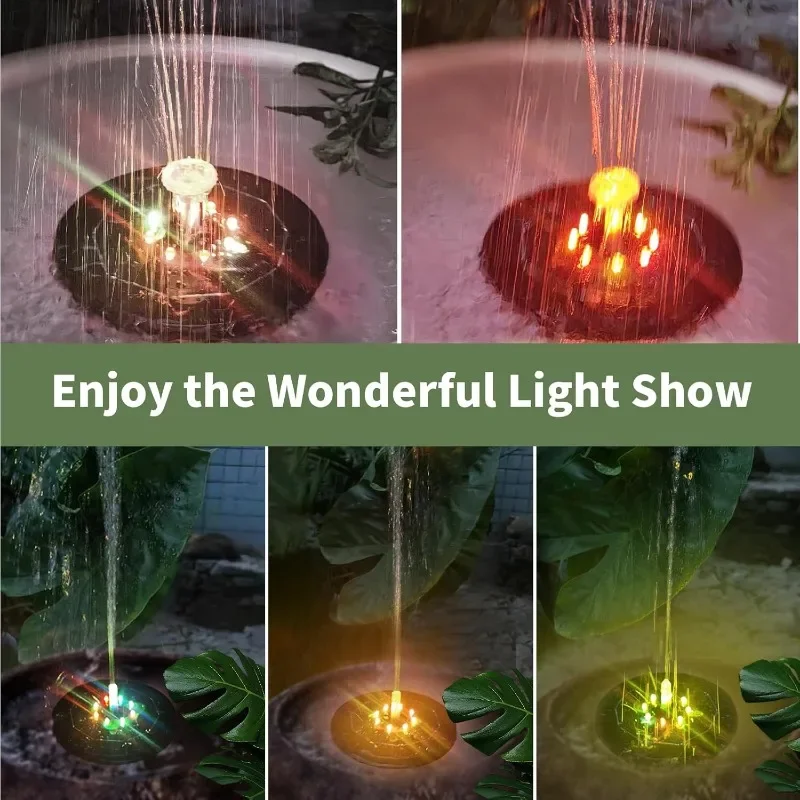 Solar Rotating LED Fountain Li - Outdoor Lighting Company avaliação e preço