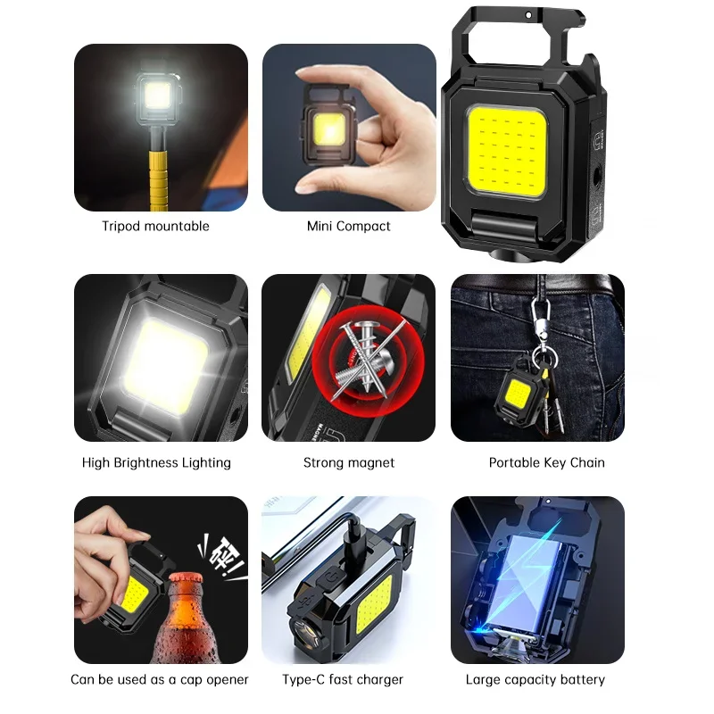 Mini lanterna chaveiro luz COB - Outdoor Lighting Bulbs avaliação e preço