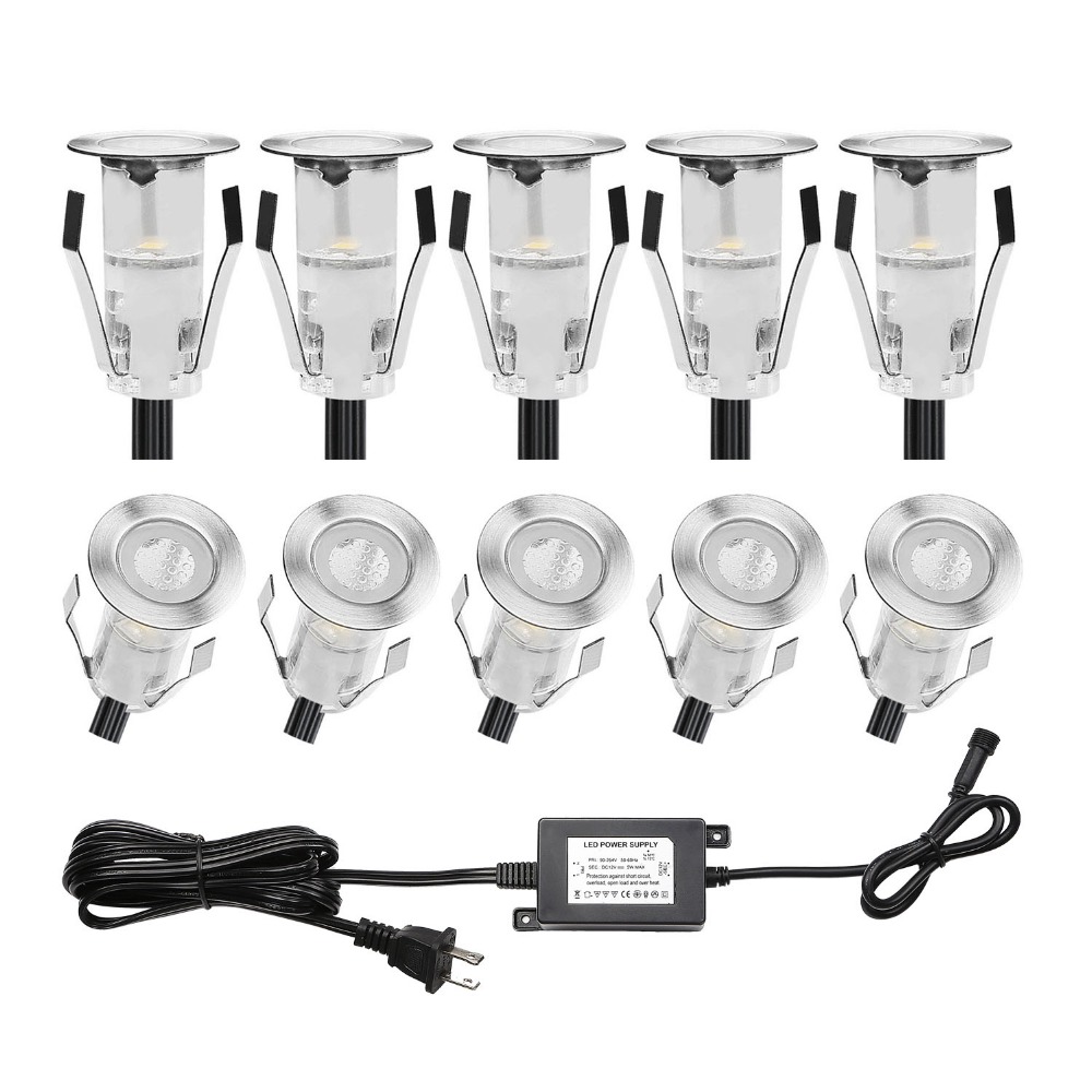 10 pces led mini deck luz ip67 - Outdoor Lighting Under Deck avaliação e preço