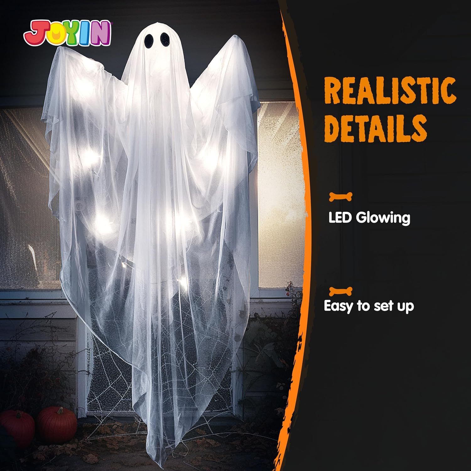 Fantasma Iluminado de Hallowee - Outdoor Lighting Ideas For Party avaliação e preço