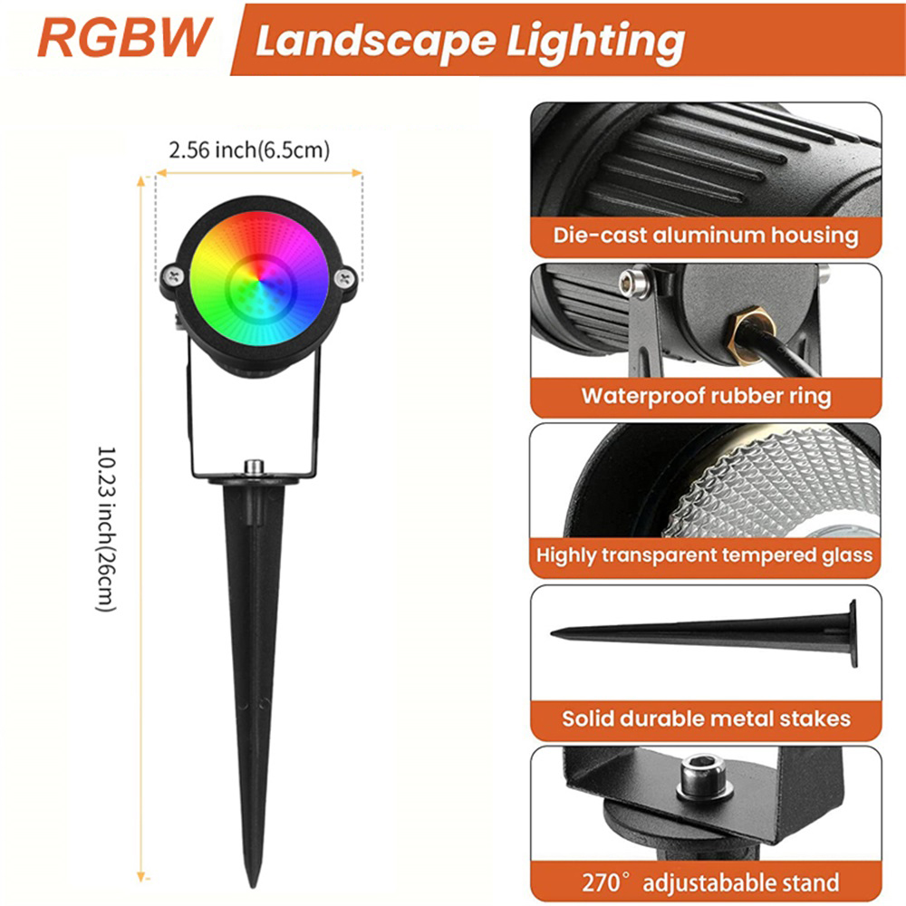 Iluminação de paisagem RGBW 10 - Outdoor Lighting Waterproof avaliação e preço