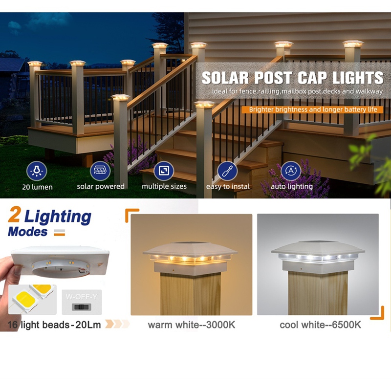 Pacote com 4 Luzes Solares par - Post Cap Light avaliação e preço