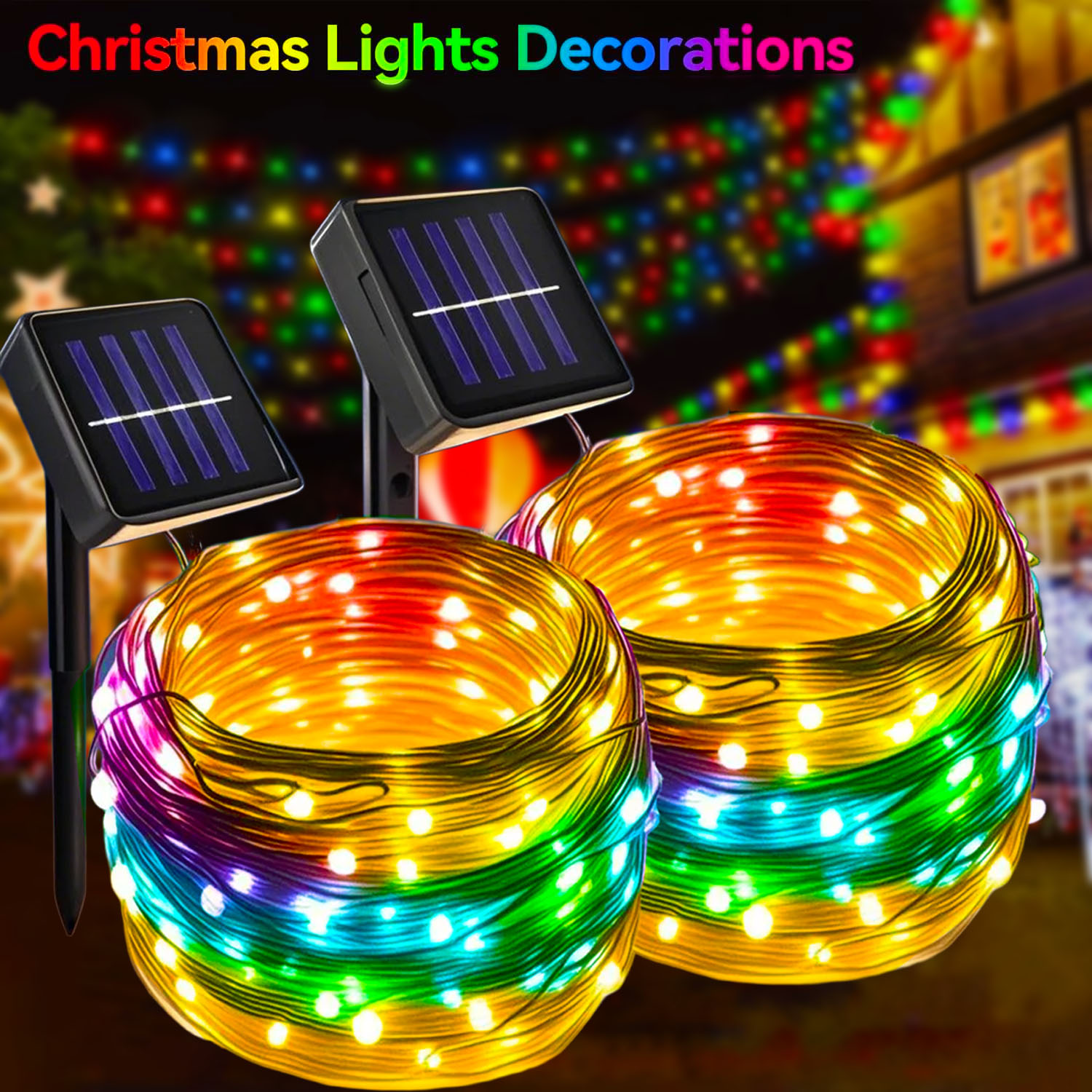 Natal ao ar livre luzes de cor - Solar Fairy String avaliação e preço