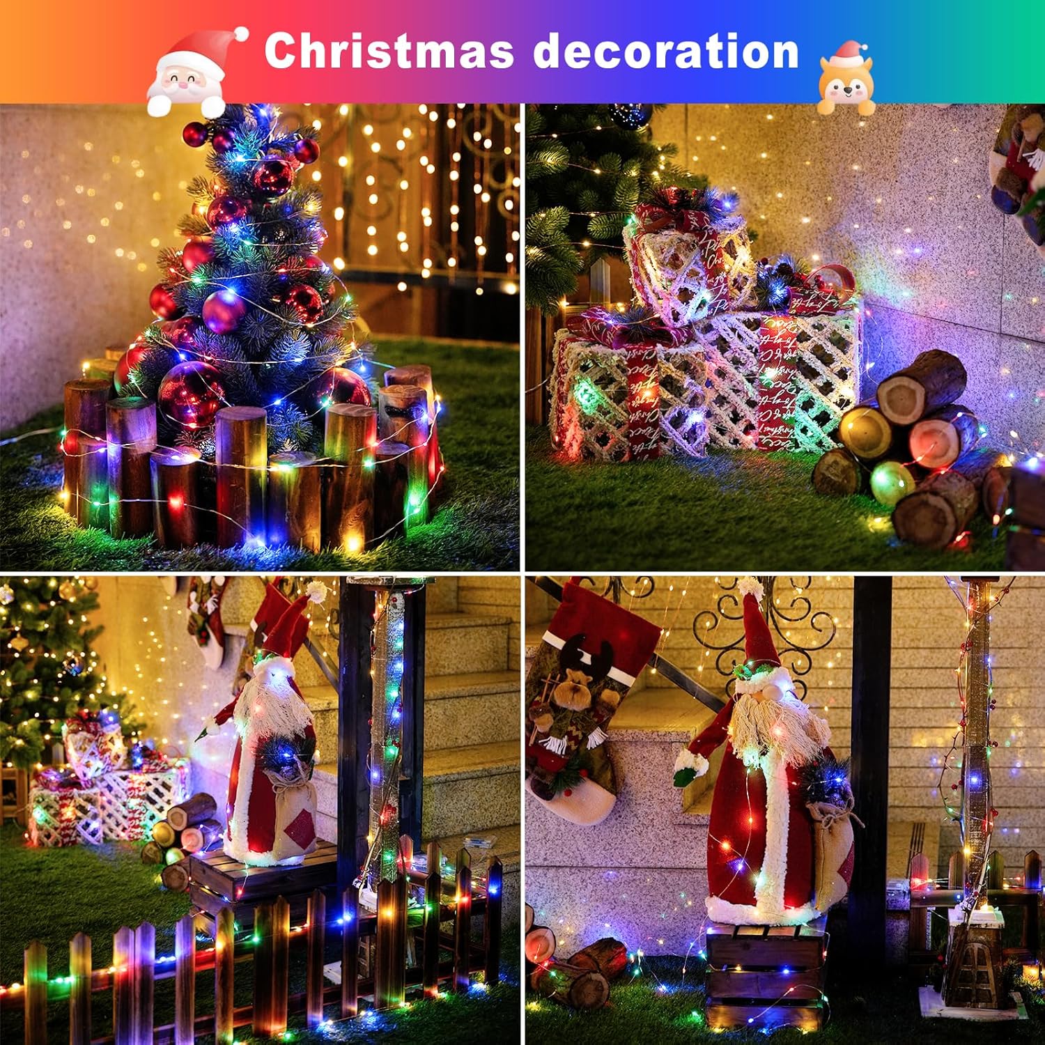 Natal ao ar livre luzes de cor - Solar Fairy String avaliação e preço
