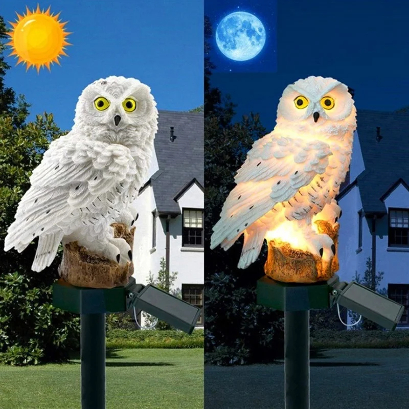 Estátua de Coruja Solar com Lu - Outdoor Lighting Panel avaliação e preço