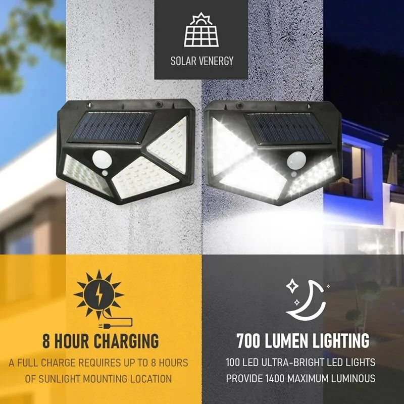 100led multifuncional lâmpada  - Outdoor Lighting With Motion Sensor avaliação e preço