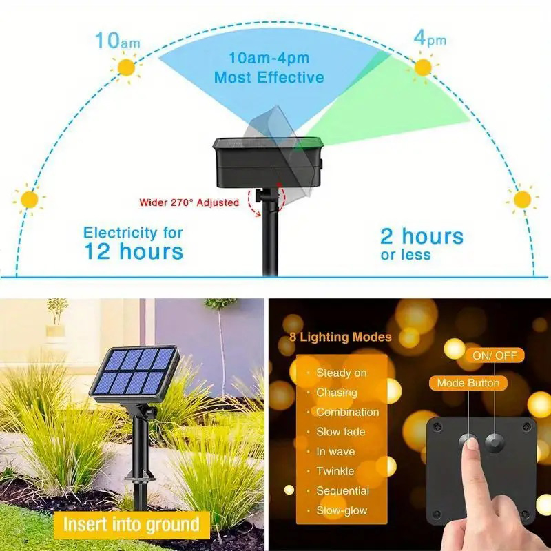 1 pçs solar led luzes da corda - Solar Fairy String avaliação e preço