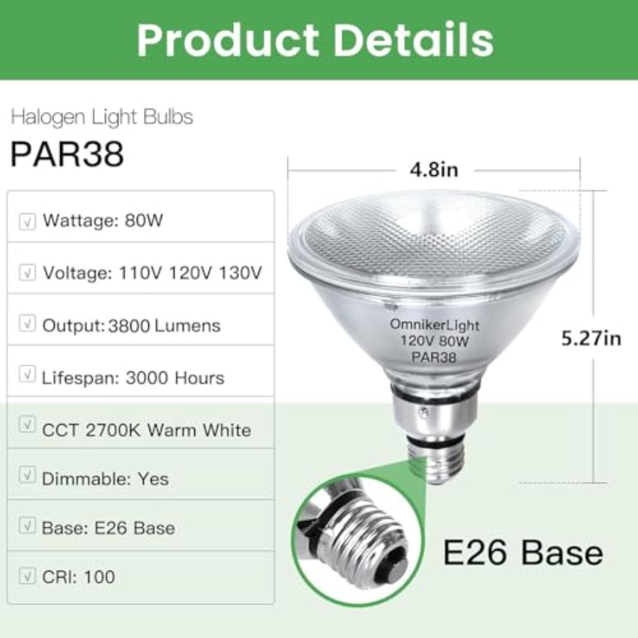 Lâmpadas PAR38, Lâmpada Halóge - Outdoor Lighting Bulbs avaliação e preço