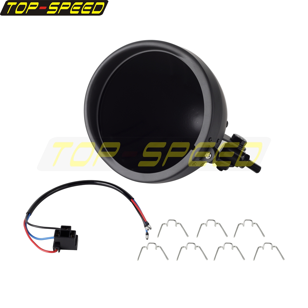 Preto/cromado farol da motocic - Outdoor Lighting Unit avaliação e preço