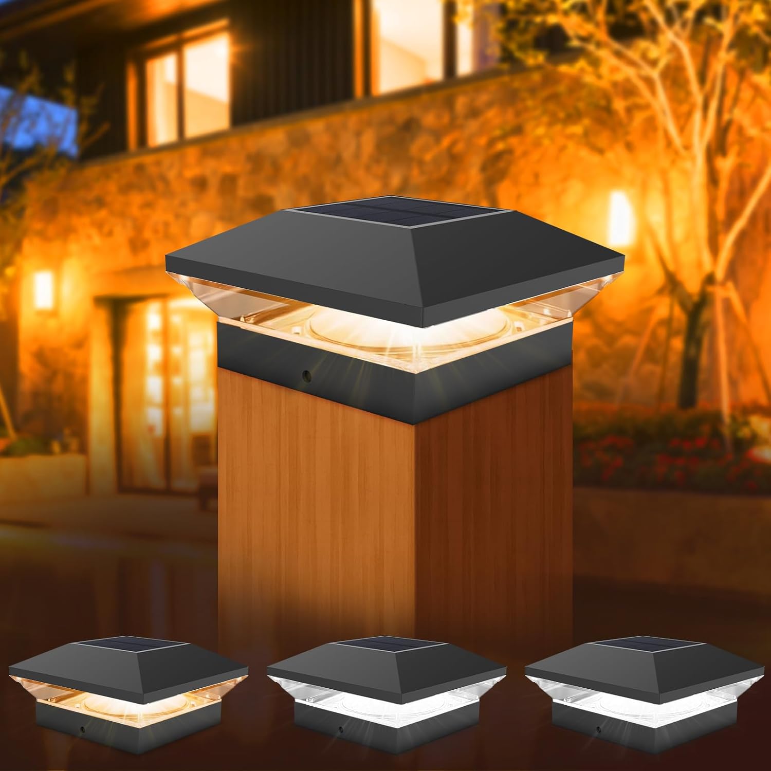 Luz Solar para Postes, Luzes d - Post Cap Light avaliação e preço