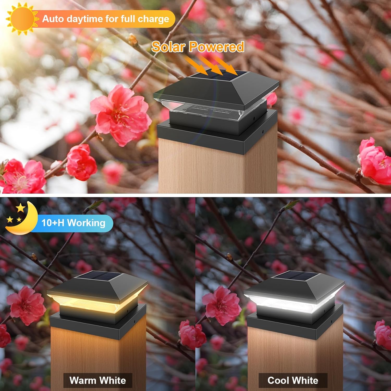 Luz Solar para Postes, Luzes d - Post Cap Light avaliação e preço